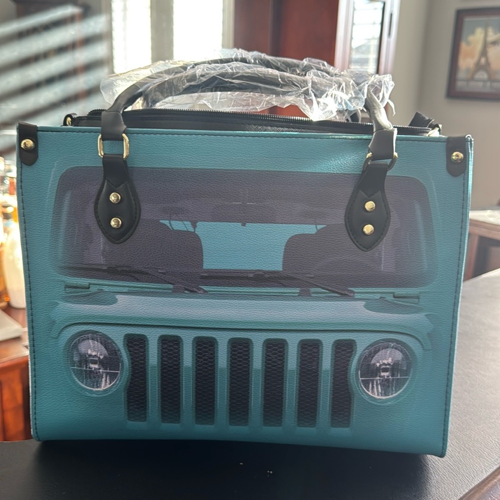 Custom Jeep bikini pearl leather bag